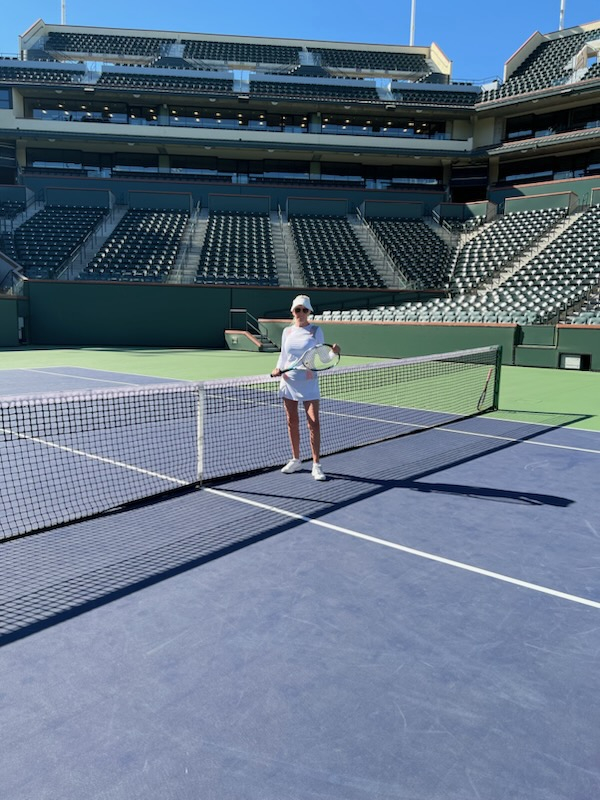 Susan Nelson at Tennis Garden, Indian Wells, California